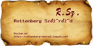 Rottenberg Szórád névjegykártya